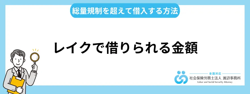 レイクで借りられる金額